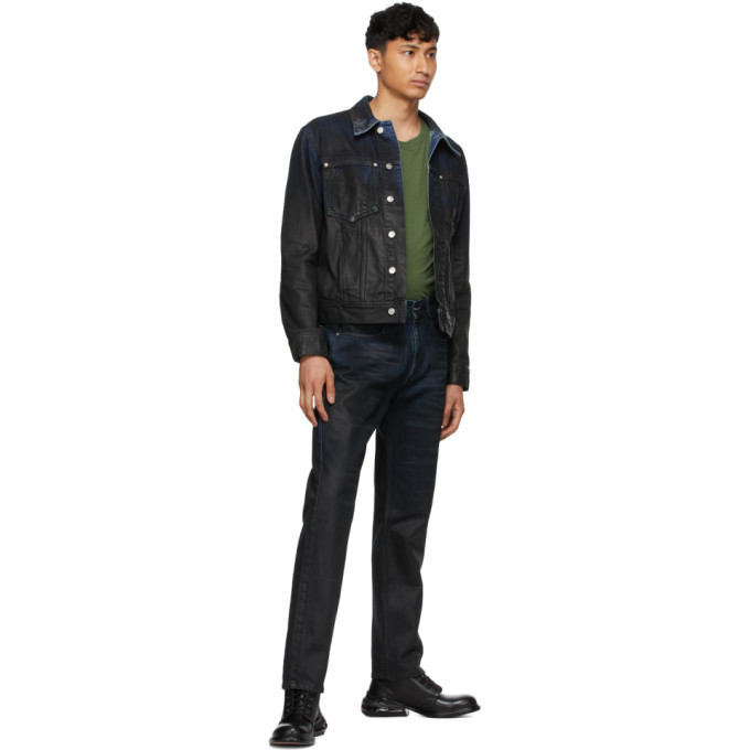 ジャケット・アウター NAMACHEKO 21SS WAX PAINT DENIM JACKET Namacheko Indigo Denim Wax Paint Jacket In Painted Indigo