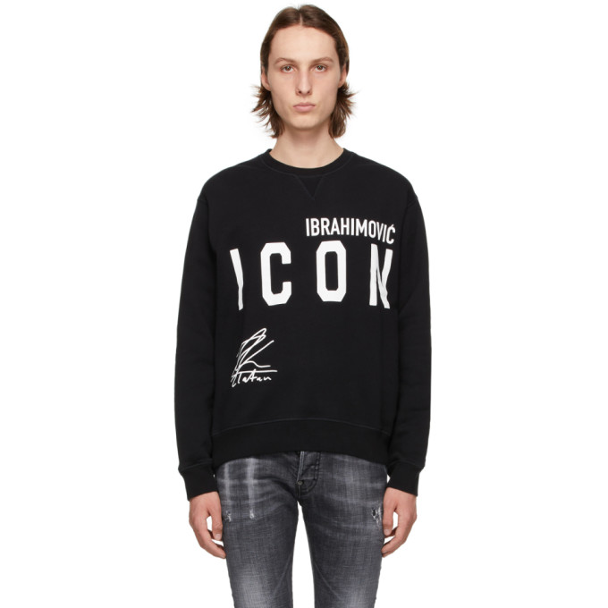 Dsquared2 Black Zlatan Ibrahimović Icon Signature Sweatshirt
