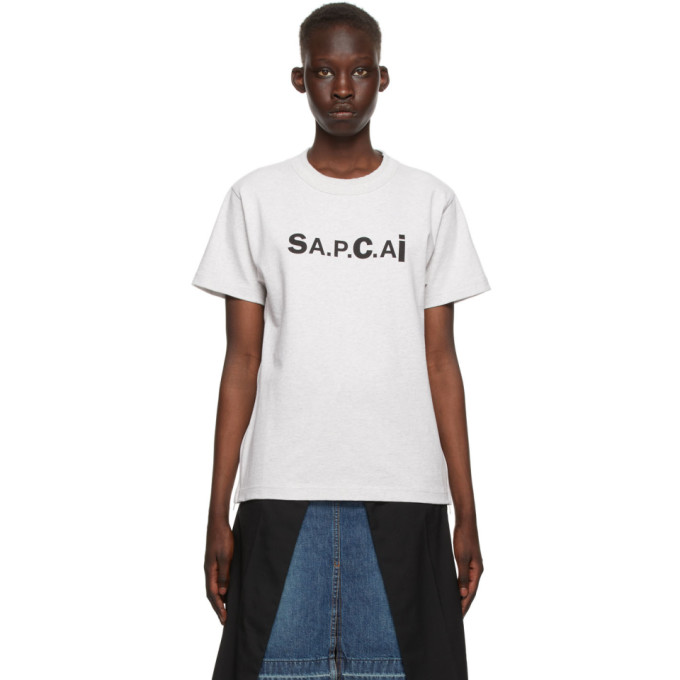 SACAI A.P.C. T-SHIRT KIYO Tシャツ グレー 2-