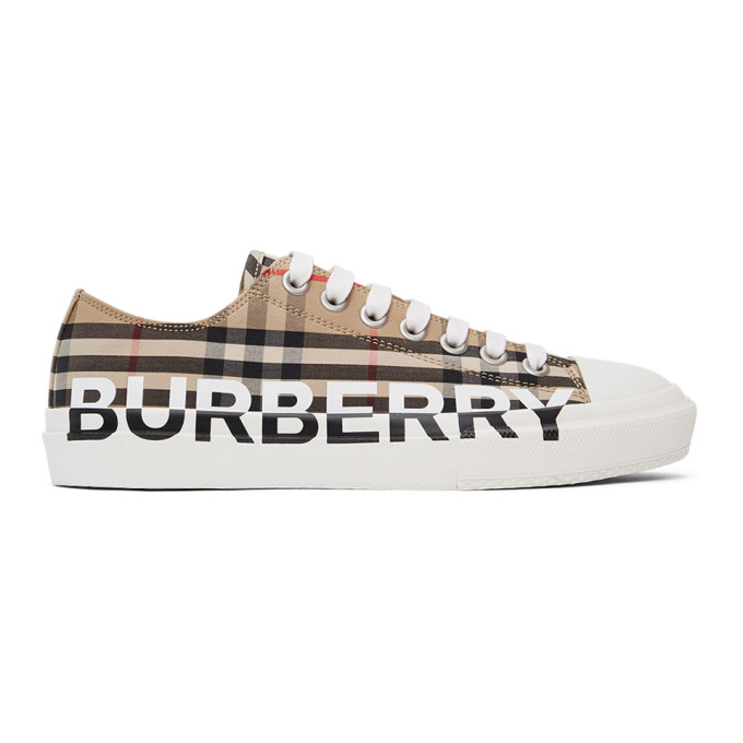 Burberry Men's Larkhall Logo Vintage Check Low Top Sneakers