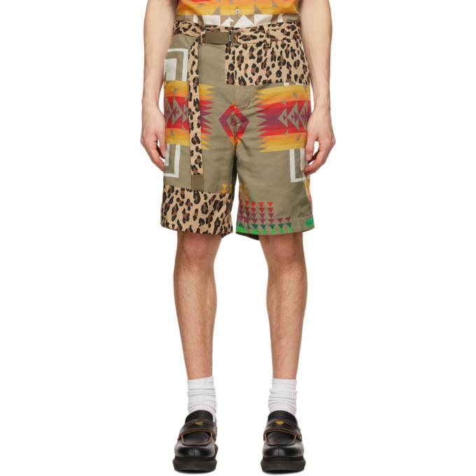 sacai Archive Print Mix Shorts-