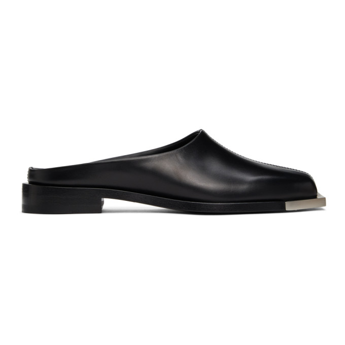 Peter Do Black Metal Square Toe Loafers | Smart Closet