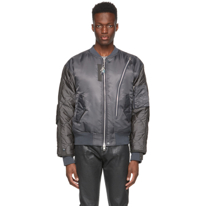 Eytys Grey Aston Bomber Jacket In Lead | ModeSens