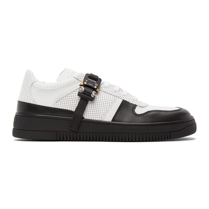 1017 ALYX 9SM White and Black Buckle Sneakers | Smart Closet