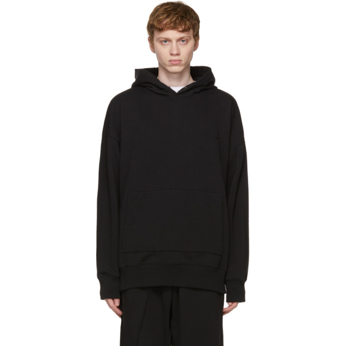 A-cold-wall* Dissection Cotton-blend Hooded Sweatshirt In Nero