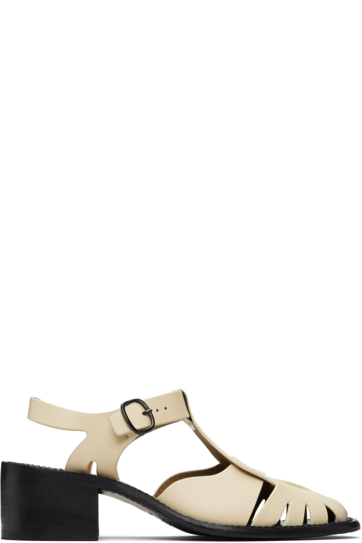 Hereu Off-White Pesca Heeled Sandals