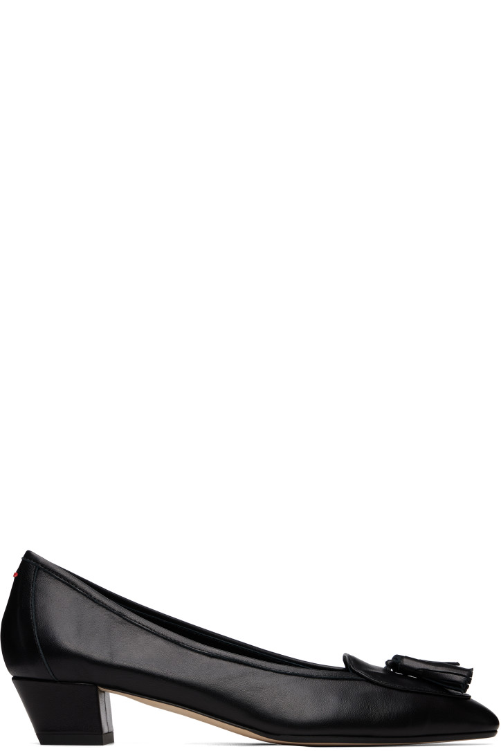 Aeyde Black Valentine Tassel Heels