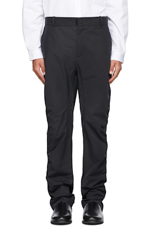 Black Ruche Technical Trousers