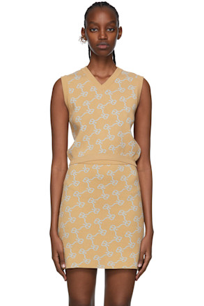 Beige Viscose Vest