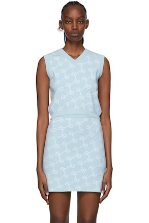 Blue Viscose Vest