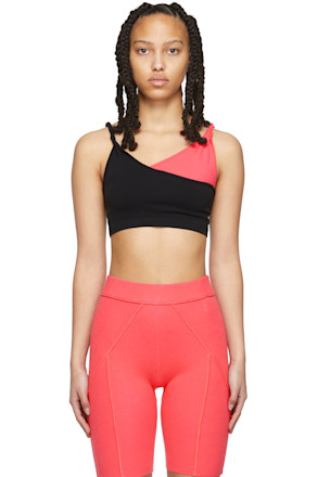 Black Twisted One Shoulder Bra