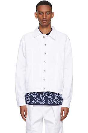 White Hippocampus Denim Jacket