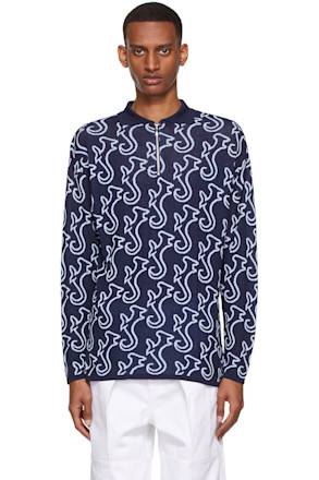 Navy Hippocampus Polo