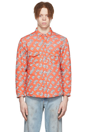 Orange Cotton Over Shirt