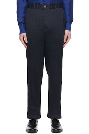 Navy Cotton Trousers