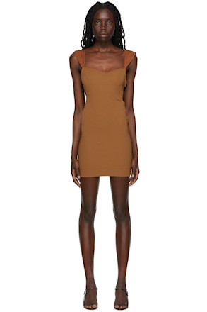 Brown Butterfly Minidress