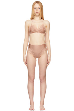 Pink High Waisted Travaillé Bikini