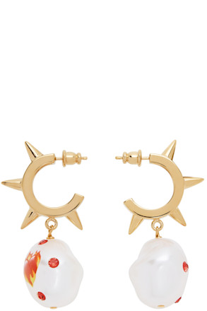 Gold Jelly On Fire Earrings