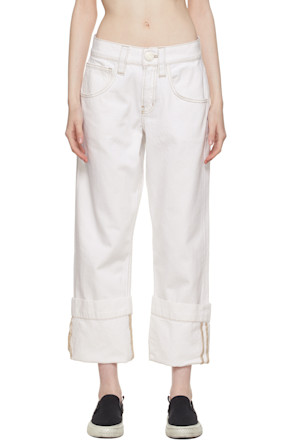 White Button Jeans