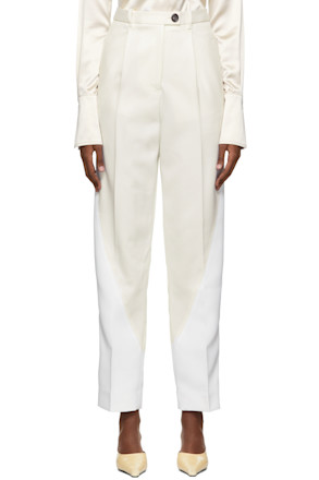 White Wool Trousers