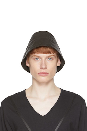 Green Leather Selim Bucket Hat