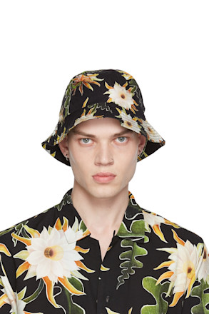 Black Epiphyllum Bucket Hat