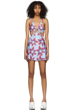 SSENSE Exclusive Blue Gravity Mini Dress