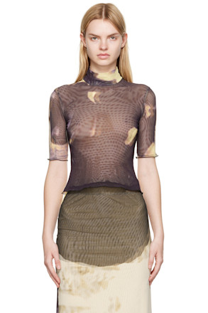 Yellow Nylon Turtleneck