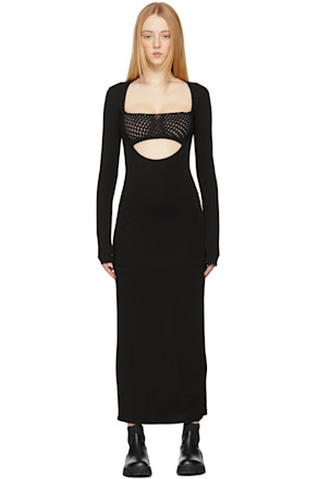 Black Macrame Long Dress