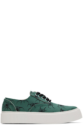 Green Rose Sneakers