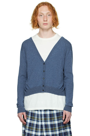 Blue Extended Cardigan