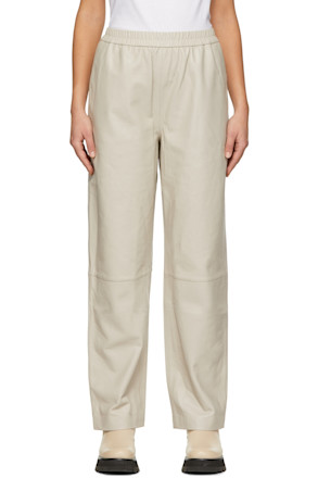 Taupe Jane Leather Pants