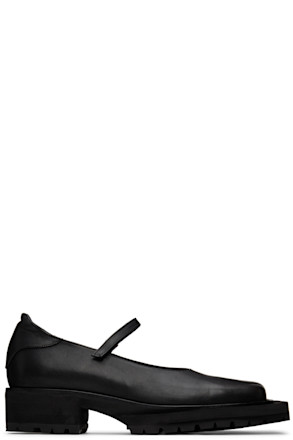 SSENSE Exclusive Black Tabitha Ringwood Edition Leather School Loafers