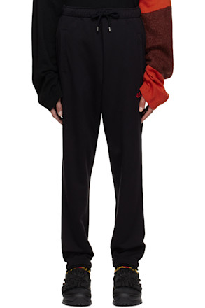 Black Embroidered Lounge Pants
