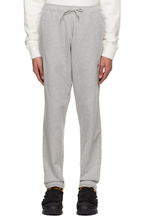 Gray Embroidered Lounge Pants