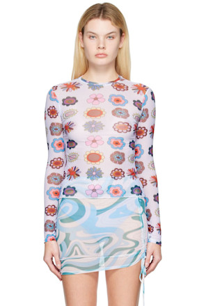 SSENSE Exclusive Multicolor Psychedelic Daisies Cover Up