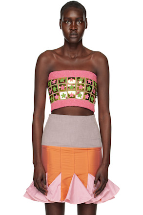 SSENSE Exclusive Pink Flower Camisole