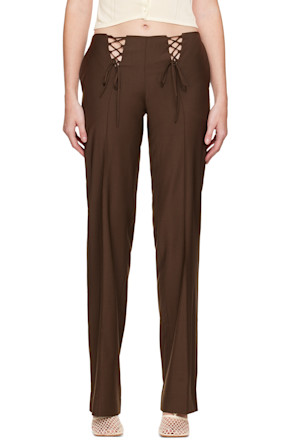 Brown Tule Trousers