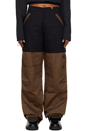 Black & Brown Cargo Trousers
