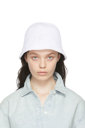 White Cupro Beach Hat