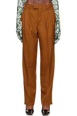 Brown Two-Pleat Trousers