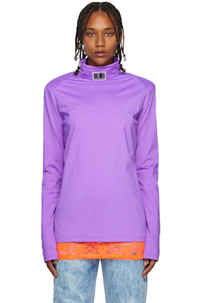 Purple Barcode Turtleneck