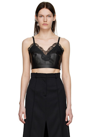 Black Leather Tank Top