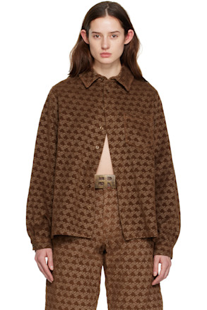 Brown Printed Shirt