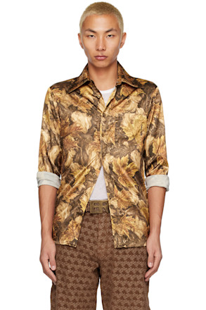 Brown Printed Shirt