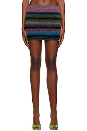 Multicolor Brushed Miniskirt
