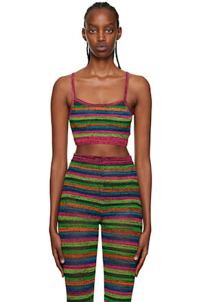 Multicolor Cropped Tank Top