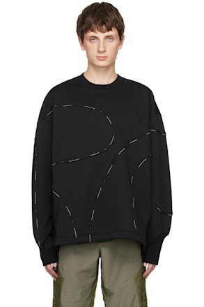 Black Piping Sweatshirt