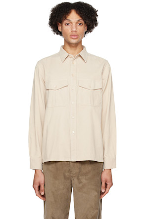 Beige Cargo Pocket Shirt