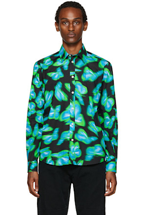 Green & Blue Printed Shirt